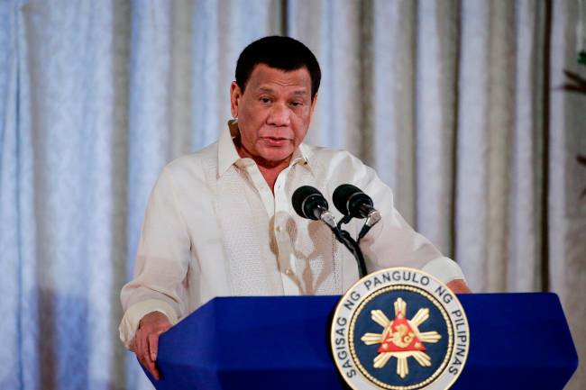 El Congreso filipino aprueba una nueva ley que da poderes especiales a Duterte Rodrigo Duterte