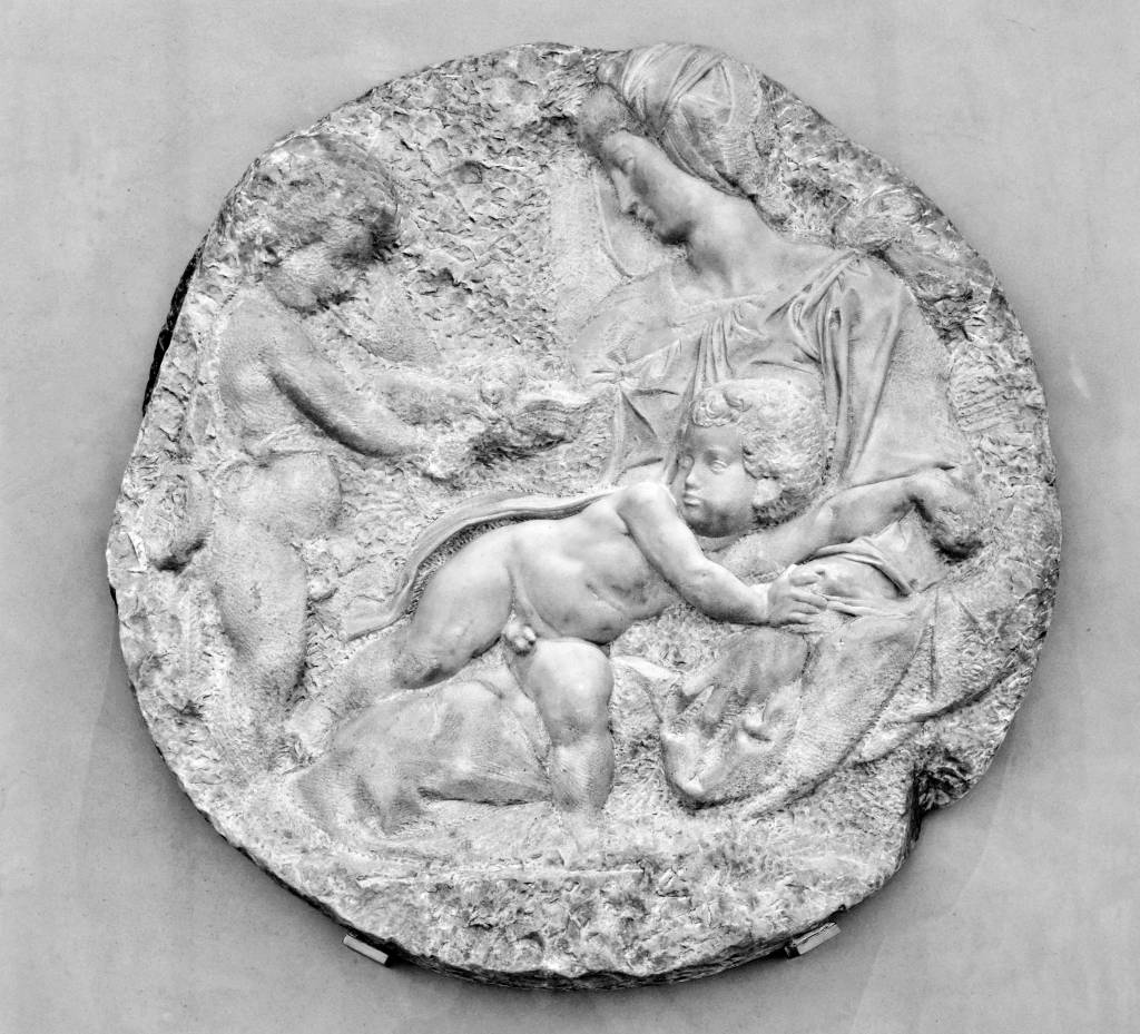 Taddei_Tondo_by_Michelangelo_(Royal_Academy) Taddei_Tondo_by_Michelangelo_(Royal_Academy)