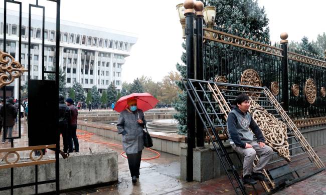 Demonstrations against the result of the elections in Kyrgystan