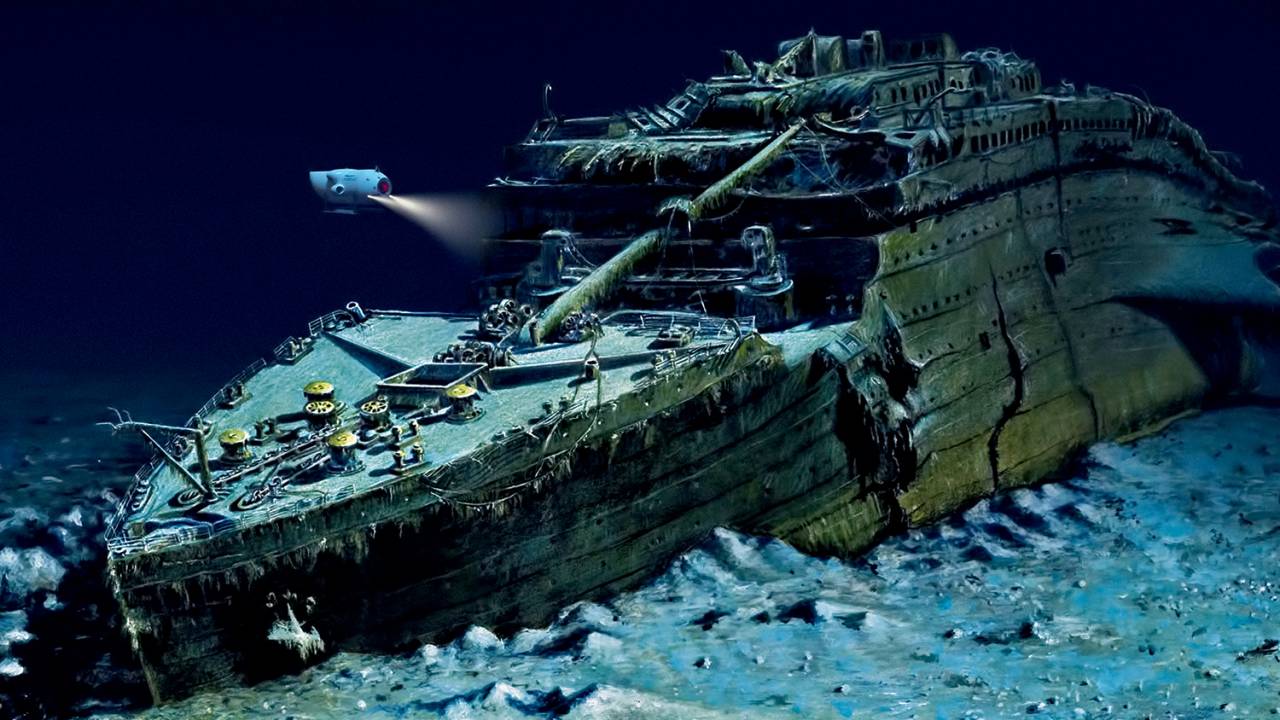 Titanic no fundo do mar