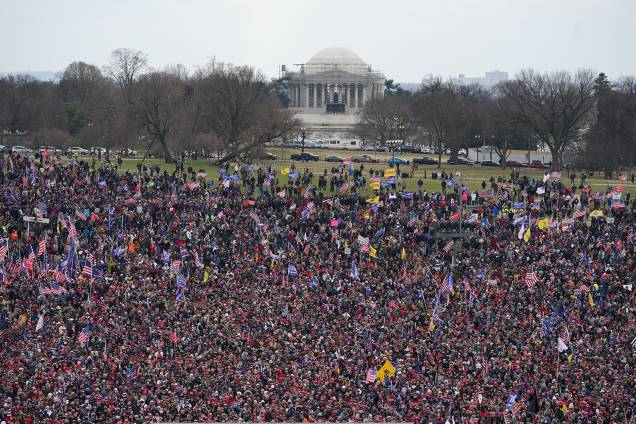 Apoiadores do presidente dos EUA, Donald Trump, manifestam-se no National Mall - Apoiadores do presidente dos EUA, Donald Trump, manifestam-se no National Mall -