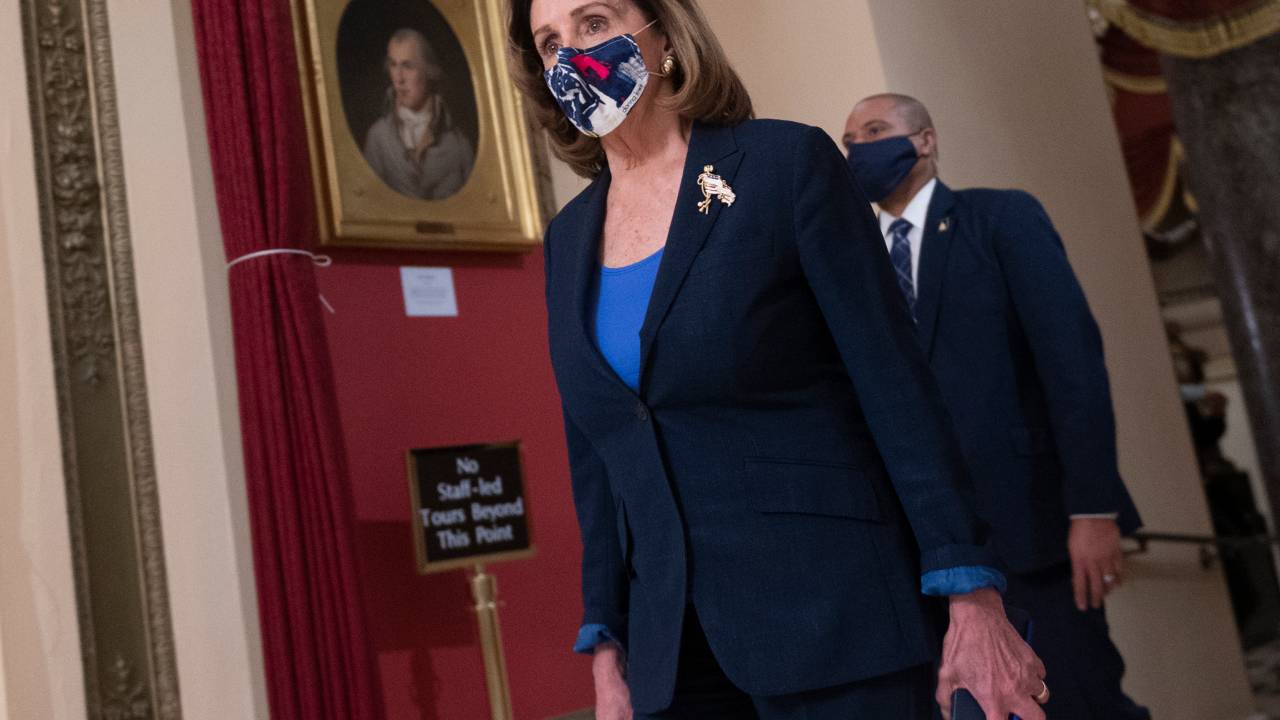 Presidente da Câmara dos Deputados dos EUA, Nancy Pelosi. 12/01/2021