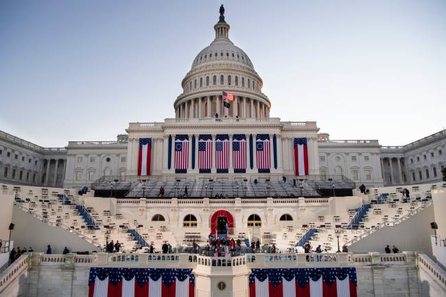 US-POLITICS-INAUGURATION Preparações para a cerimônia de posse de Joe Biden - 20/01/2020