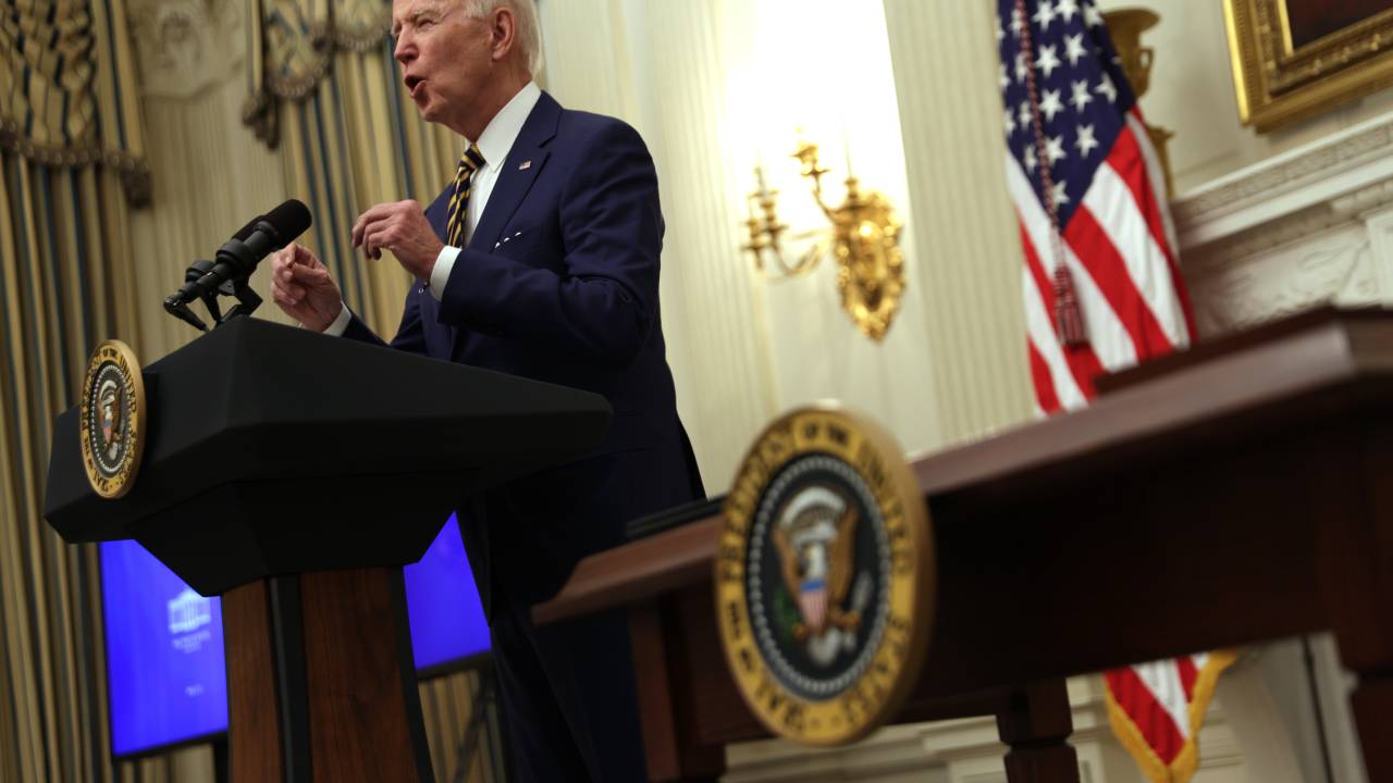 Presidente dos EUA, Joe Biden, fala durante evento na Casa Branca sobre a crise econômica provocada pela pandemia. 22/01/2021