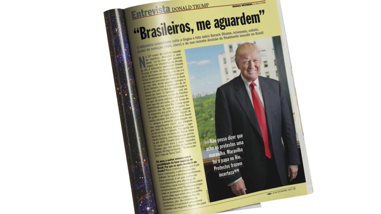 RINDO À TOA - Trump, em 2014: a Casa Branca estava nos planos -