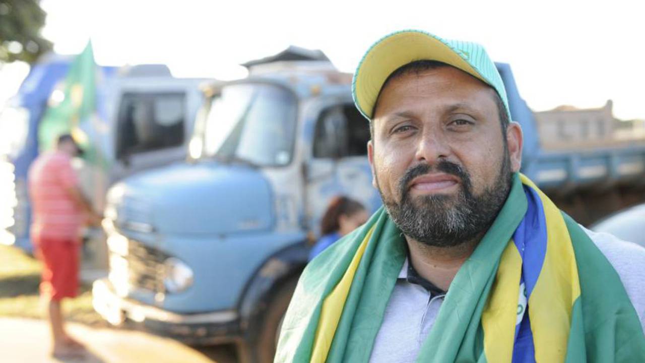 Wallace Landim, o Chorão, um dos principais líderes dos caminhoneiros