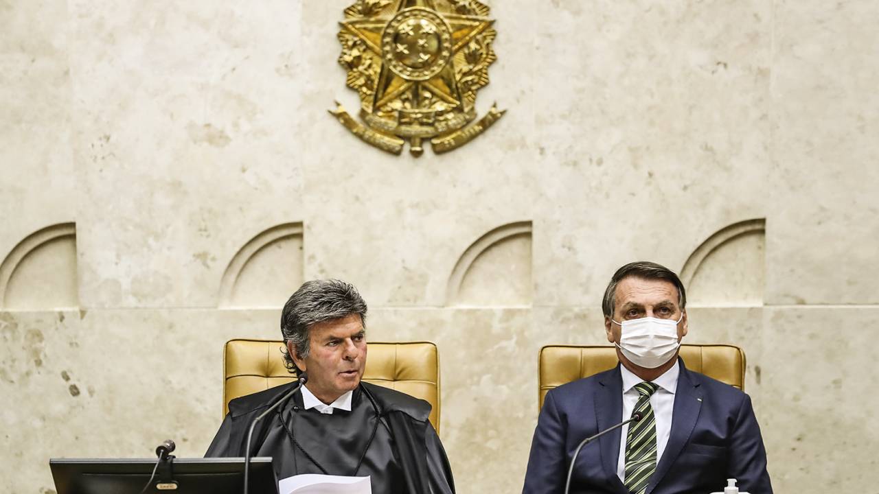 Ministro do STF Luiz Fux e Jair Bolsonaro