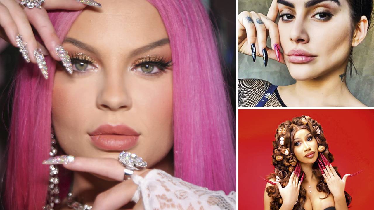 NA PONTA DOS DEDOS - Luísa Sonza (à esq.), Cleo (acima) e Cardi B: quanto mais chamativo, melhor -