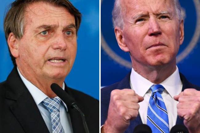 Jair Bolsonaro e Joe Biden