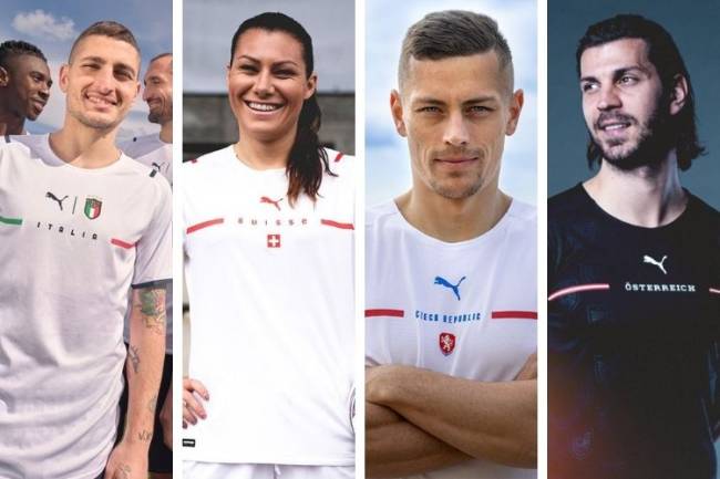 Uniformes da Puma lançados para a Eurocopa 2021 -