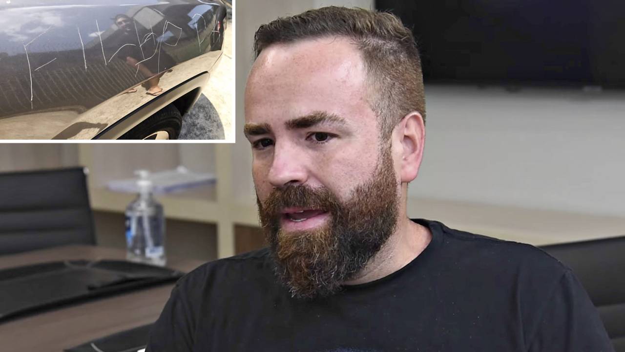AMEAÇA - Borel, o pai, que teve o carro riscado com um palavrão: “Talvez ele tenha morrido para mostrar a existência de um monstro”, diz -