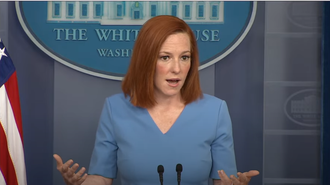 A porta-voz da Casa Branca, Jen Psaki, em entrevista coletiva - 14/04/2021