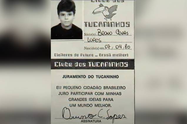 Carteira de filiação de Bruno Covas ao PSDB, ainda criança - Carteira de filiação de Bruno Covas ao PSDB, ainda criança -