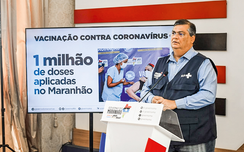 FLAVIO DINO-CAMPANHA-VACINACAO-MARANHAO-2021-02.jpg SEM NEGACIONISMO - Dino: a população respeitou as medidas do governo -