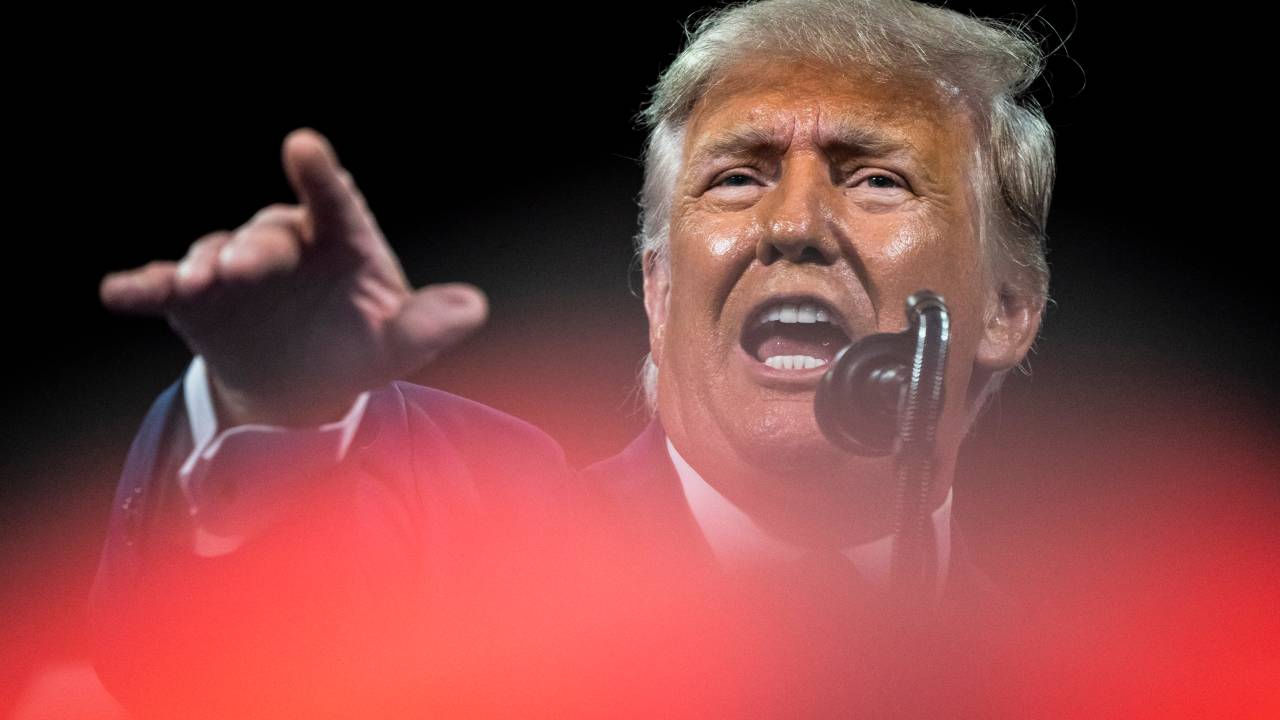 Ex-presidente americano Donald Trump durante evento em Orlando, Flórida. 28/02/2021