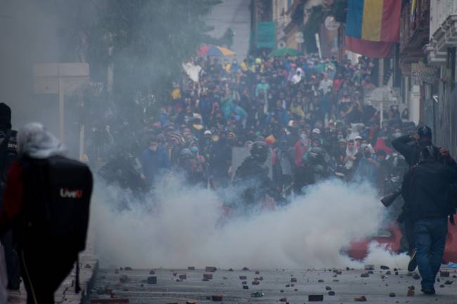 Protestos em Bogotá, na Colômbia - 05/05/2021