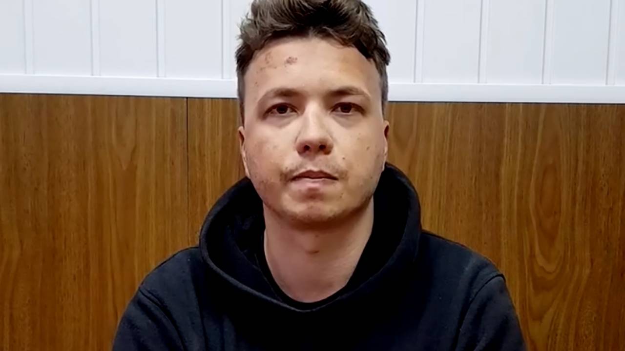 O jornalista bielorrusso Roman Protasevich, preso pela ditadura sob acusações de de incitar ao ódio e desordem em massa