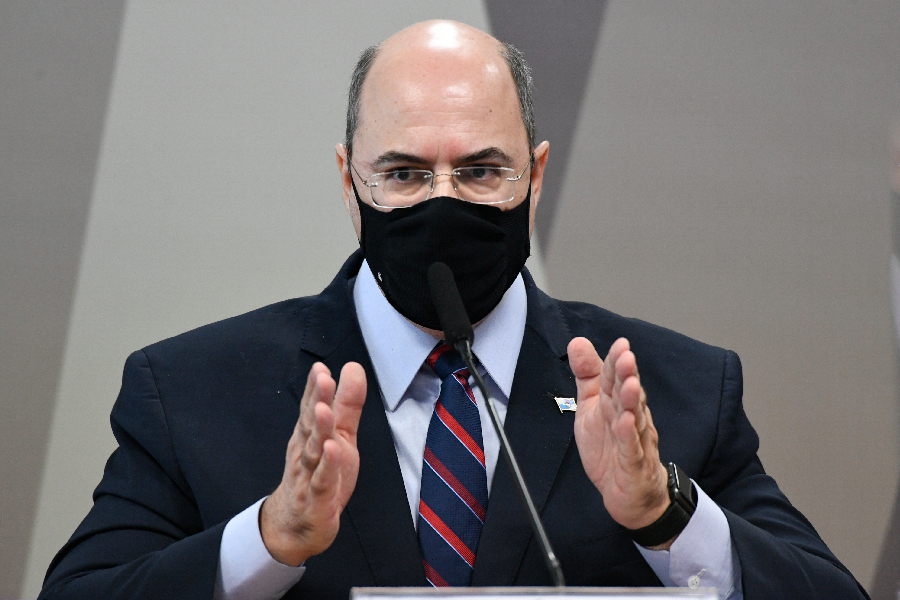 Wilson Witzel durante depoimento à CPI da Pandemia - 16/06/2021 -
