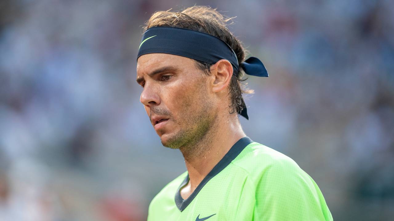 Nadal durante a partida contra o sérvio Novak Djokovic, em Roland Garros -