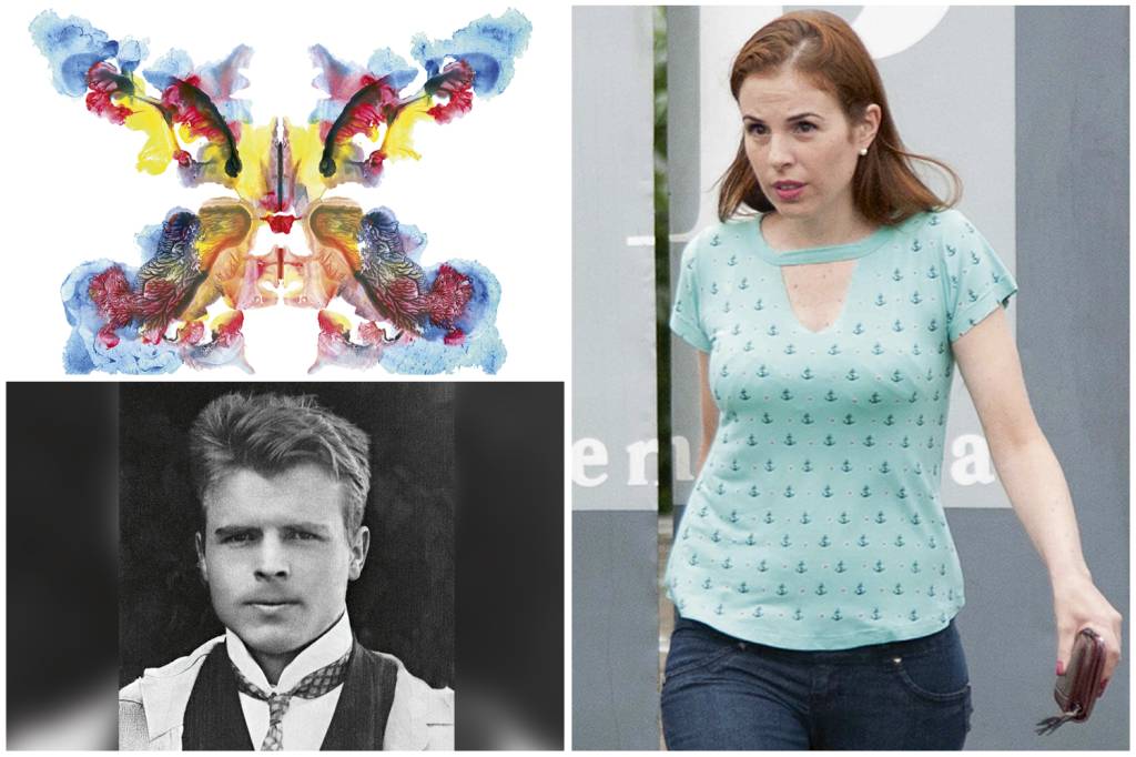 Suzane-von-Richthofen-2018-2.jpg CABEÇA FEITA - Hermann Rorschach (à esq.), o criador do teste, e Suzane von Richthofen, que fez a avaliação: forma de detectar traços de personalidade -