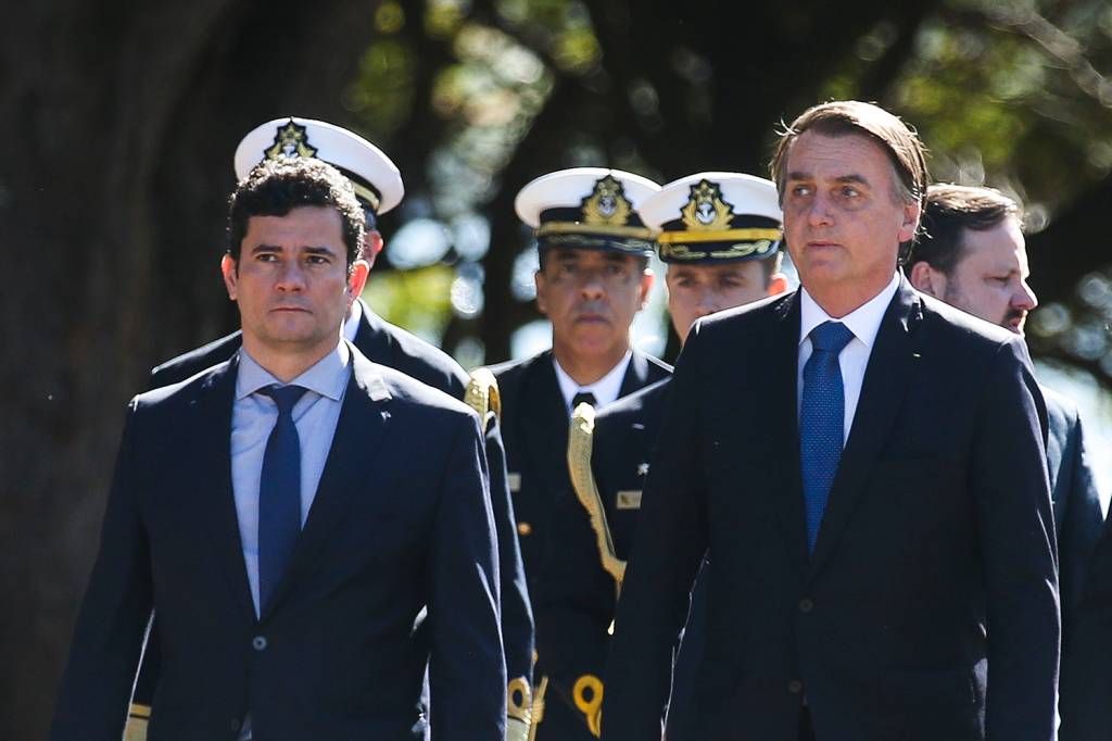 O Presidente Jair Bolsonaro Preside a Cerimônia de Comemoração do 154 Aniversário da Batalha Naval do Riachuelo. INIMIGO 1 - Com Bolsonaro: ele deixou o ministério após divergir do chefe -