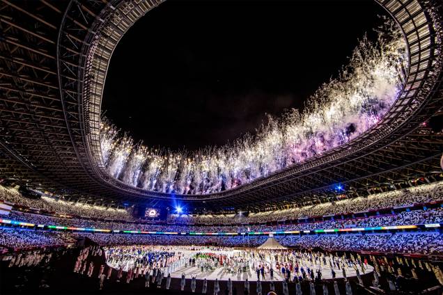 Cerimônia de abertura das Olimpíadas no estádio olímpico de Tóquio - Cerimônia de abertura das Olimpíadas no estádio olímpico de Tóquio -