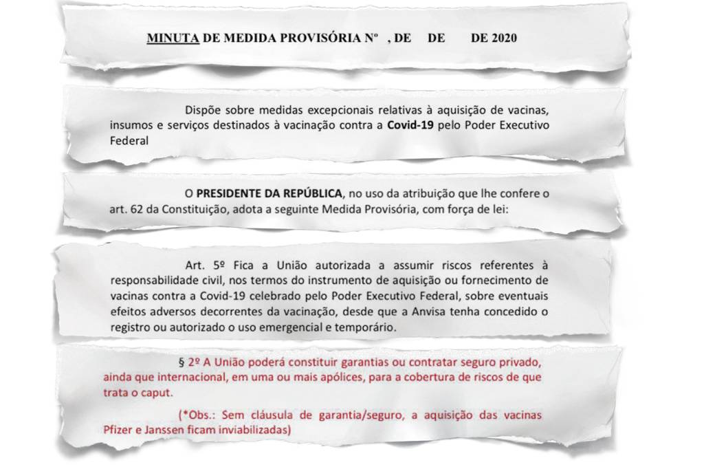 Doc-1 MISTÉRIO - A minuta da medida provisória: no destaque, o trecho que desapareceu do texto e que havia sido acordado entre os técnicos do governo -