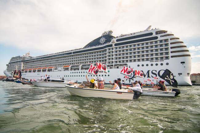 Protests “No Grandi Navi” In Venice