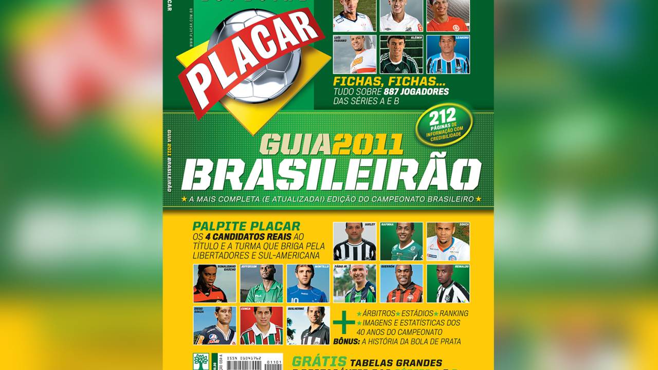 Capa da Revista Placar com o guia do Brasileirão 2011 -