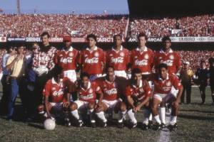 Time posado do Internacioanl, no jogo contra o Fluminense, pela finalíssima da Copa Brasil. Time posado do Internacioanl, no jogo contra o Fluminense, pela finalíssima da Copa Brasil, em 1992 -
