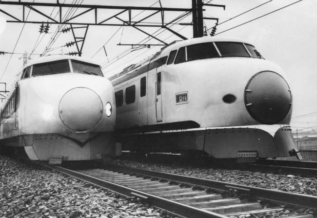 O Shinkansen, o trem-bala japonês: inaugurado em 1964, ano da primeira Olimpíada em Tóquio O Shinkansen, o trem-bala japonês: inaugurado em 1964, ano da primeira Olimpíada em Tóquio