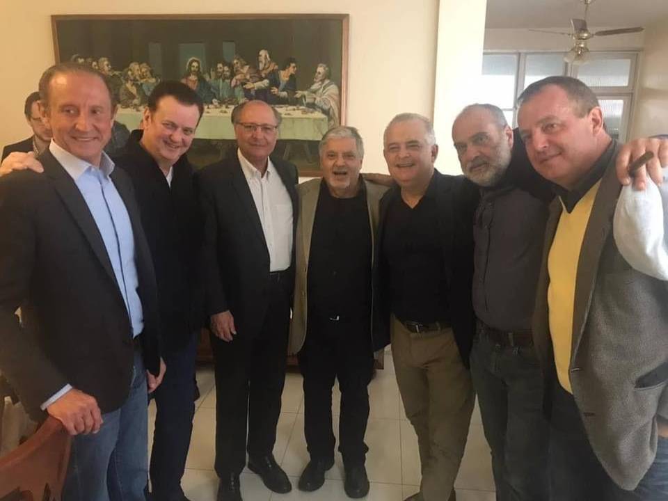 Aniversário de Gilberto Kassab (PSD) reuniu Paulo Skaf (MDB), Geraldo Alckmin (PSDB), Márcio França (PSB) e Pedro Tobias, ex-presidente estadual do PSDB