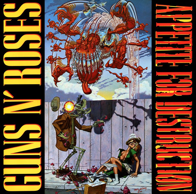 ca88bc4b4f89445a87ee70a3d25adb04 Capa do disco do Guns N’ Roses, 'Appetite For Destruction'