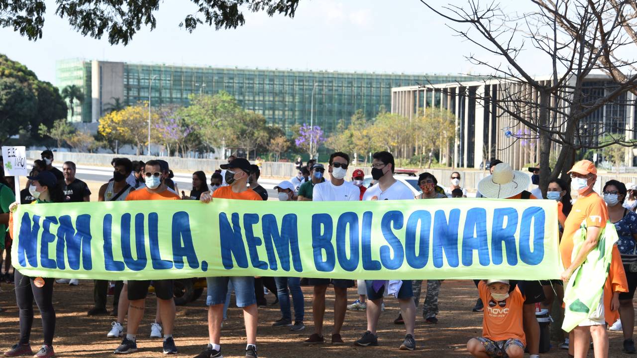 Protesto contra o presidente Jair Bolsonaro, em Brasília -