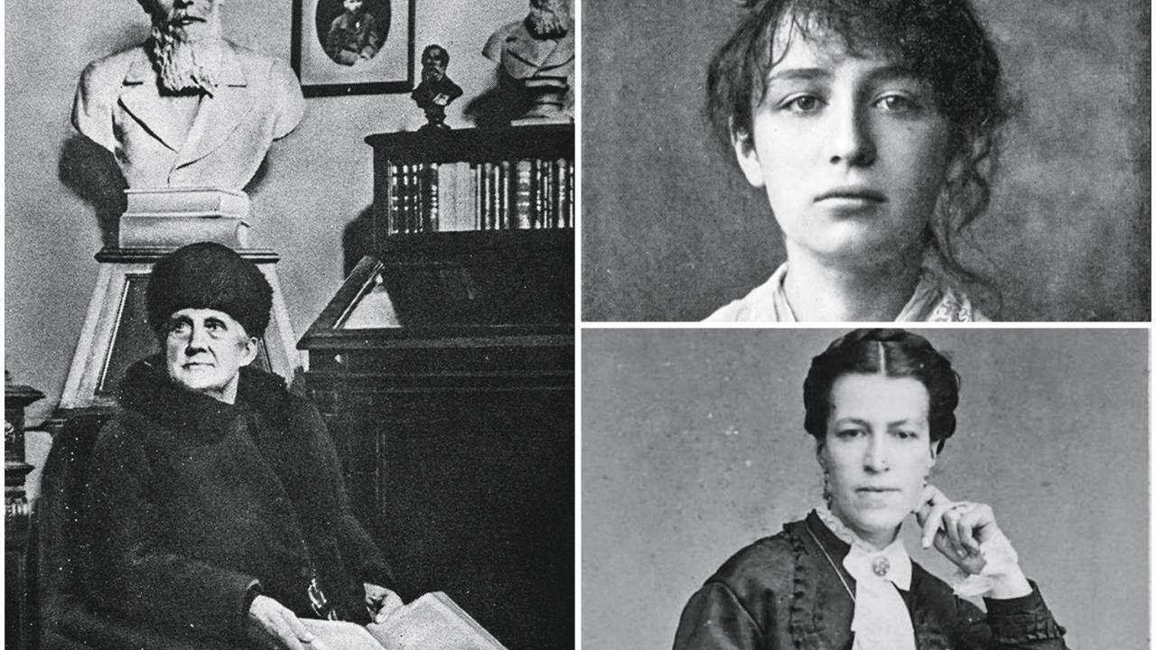 TALENTO OCULTO - À esq., Anna Dostoyevskaia; à dir., a partir de cima, Camille Claudel e Jo van Gogh-Bonger: esposa, amante ou cunhada, essas mulheres invisíveis foram de extrema importância para a obra de nomes como Dostoiévski, Rodin e Van Gogh -