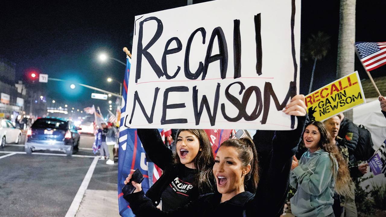 CLIMA DE FESTA - Manifestação de republicanos: pressão pelo recall -