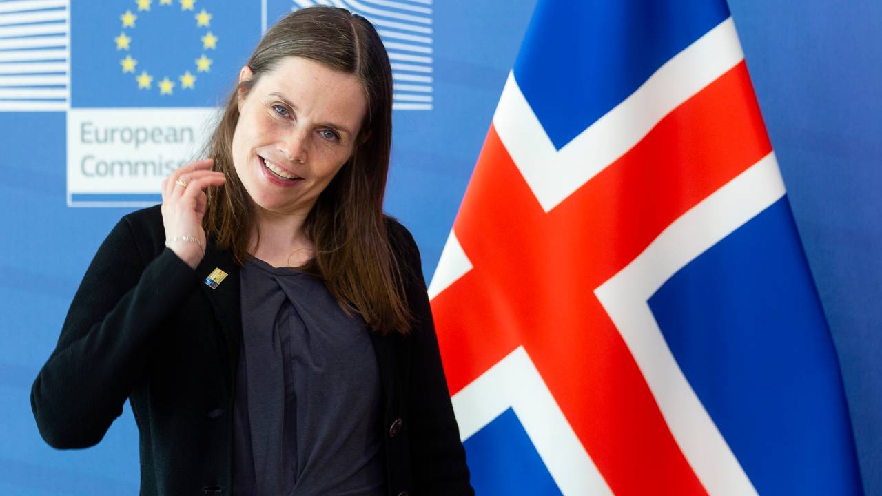 A primeira-ministra da Islândia, Katrin Jakobsdottir