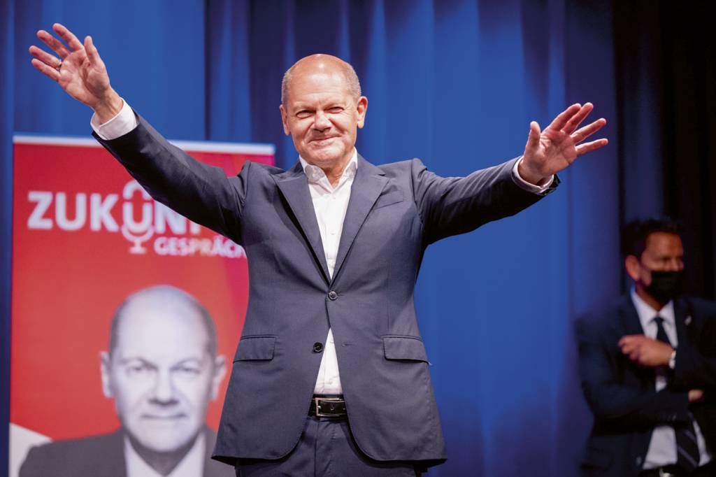 GettyImages-1234719164.jpg ESPERANÇOSO - Scholz: imitação de Merkel na campanha -