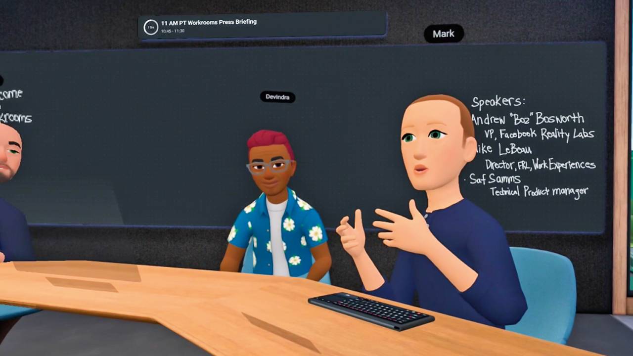 FUTURO HÍBRIDO - O avatar de Mark Zuckerberg na plataforma de reuniões do Facebook: rede social e home office 2.0 -