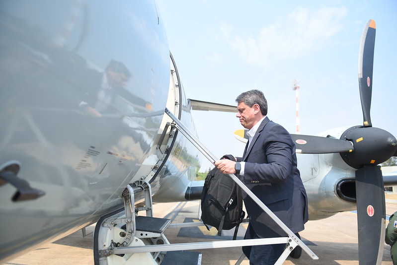Tarcísio O ministro da Infraestrutura, Tarcísio de Freitas, durante visita a Santos (SP)