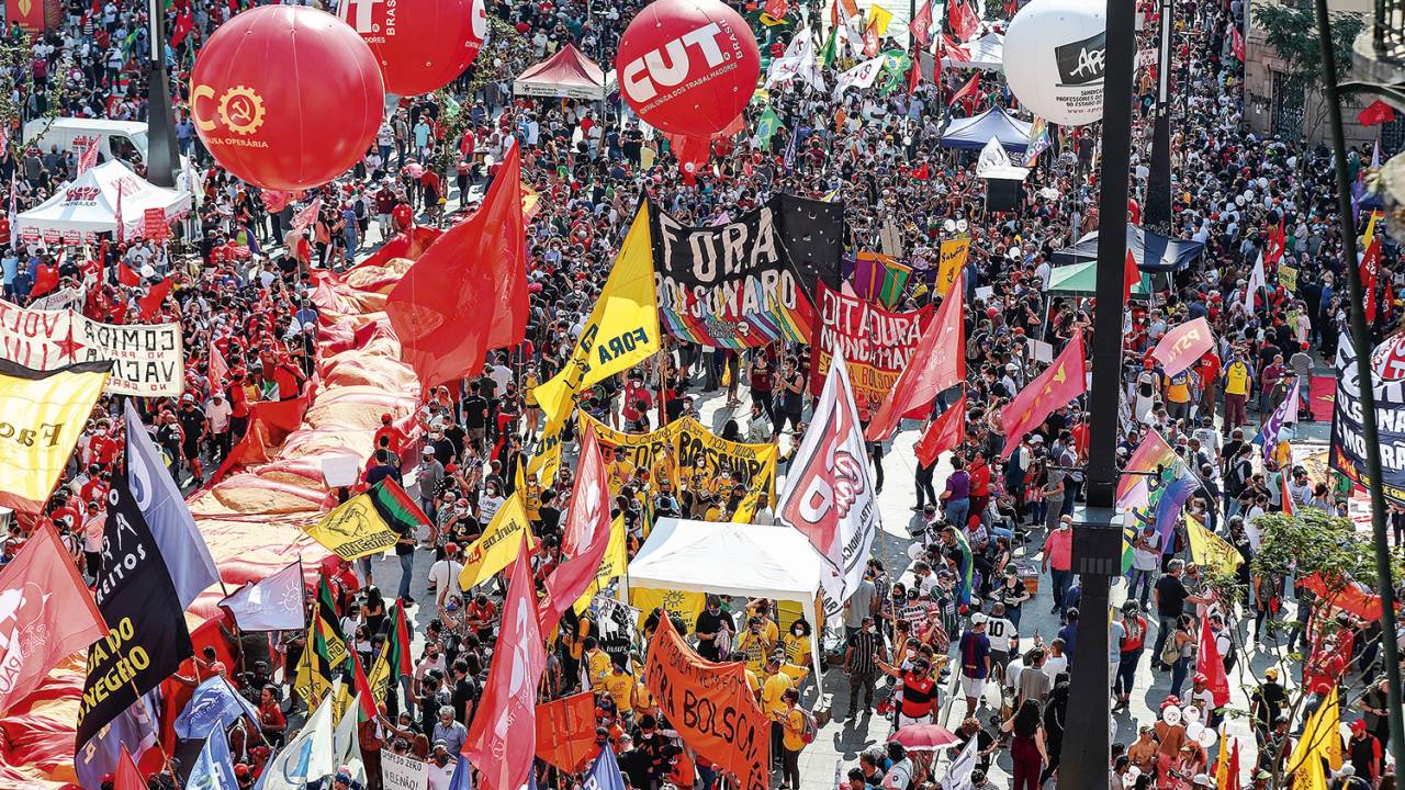 OUTRA COR - Protesto da esquerda em São Paulo: a organização pede que manifestantes usem branco no dia 12 -