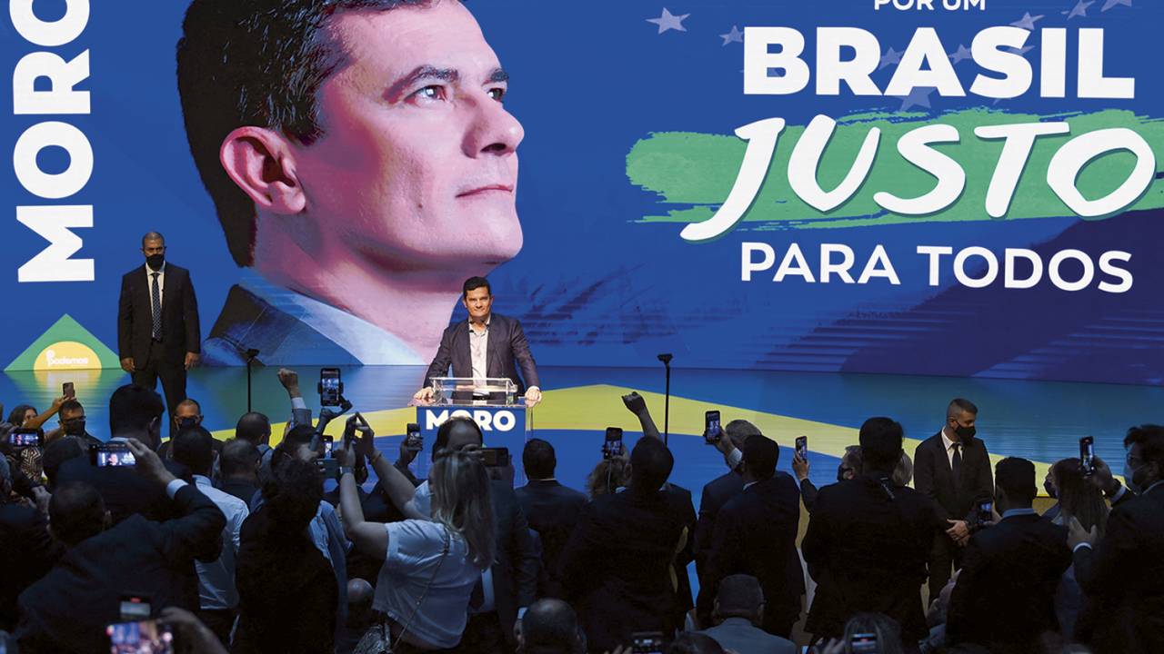 EM CAMPANHA - Sergio Moro: o ex-juiz da Lava-Jato se filiou ao Podemos para disputar a Presidência da República -