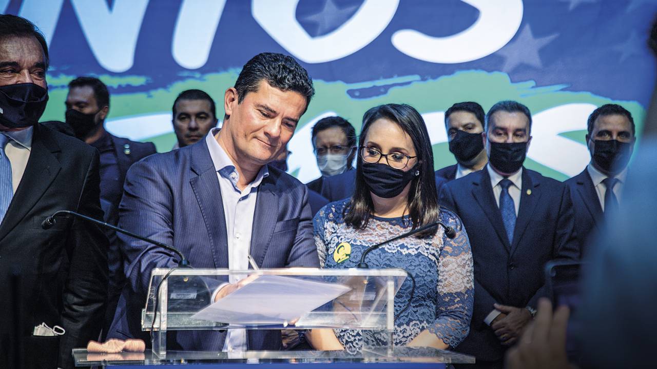 REFORÇO - Moro: observado por Renata, ele deve encampar o maior projeto da história da legenda -