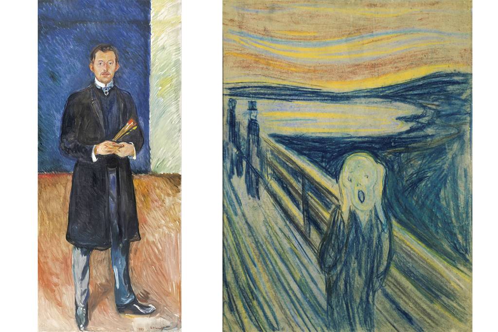 Edvard_Munch_-_Self-Portrait_with_Brushes_-_Google_Art_Project.jpg LEGADO - Autorretrato com Pincéis e O Grito: o acervo traz obras do artista -