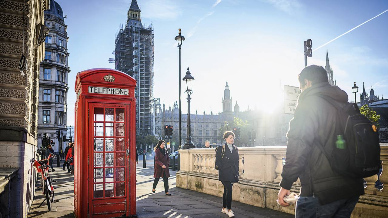 PARTE DA PAISAGEM - O ícone no centro de Londres: a cor rubra foi escolhida para facilitar a identificação -