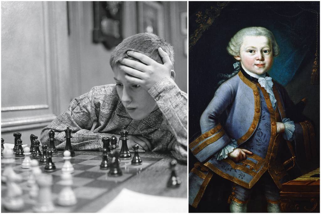 GettyImages-514949158.jpg PRODÍGIOS - O enxadrista Bobby Fischer e Wolfang Amadeus Mozart: façanhas históricas na infância -