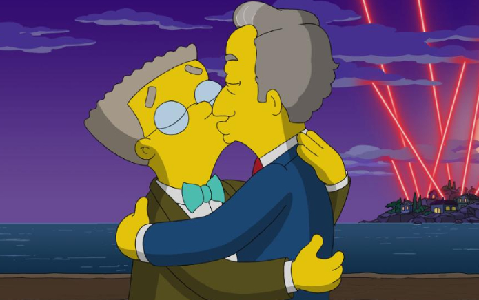 Smithers Jr. no estilista Michael De Graaf , personagens do do desenho Os Simpsons