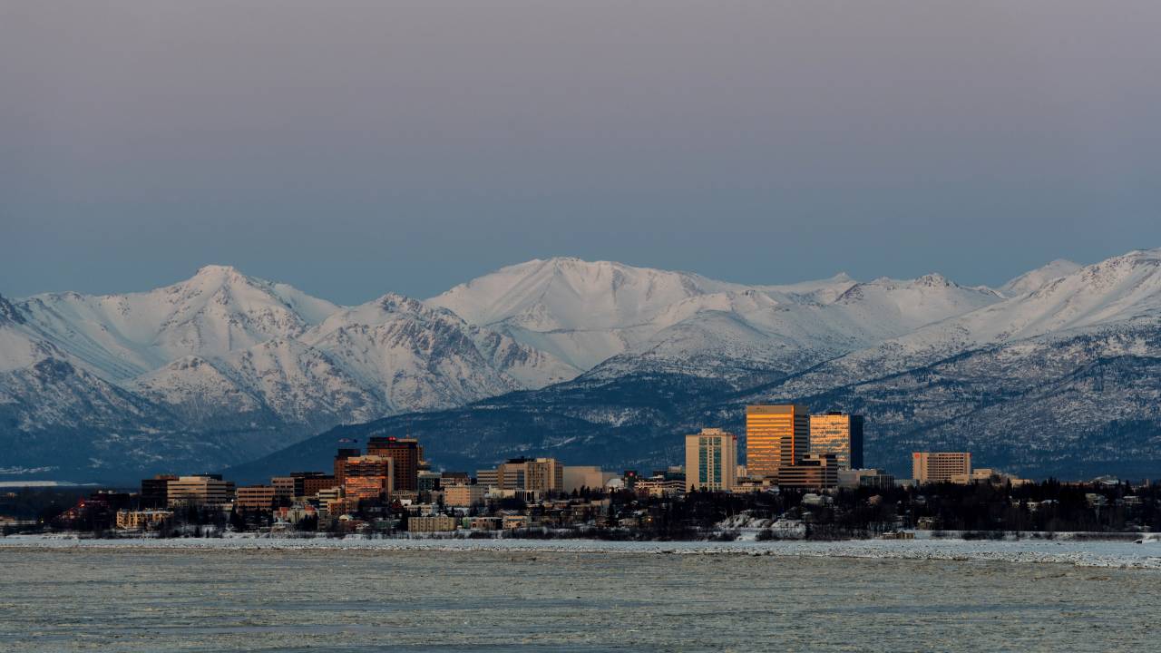 Centro de Anchorage, principal cidade do Alaska