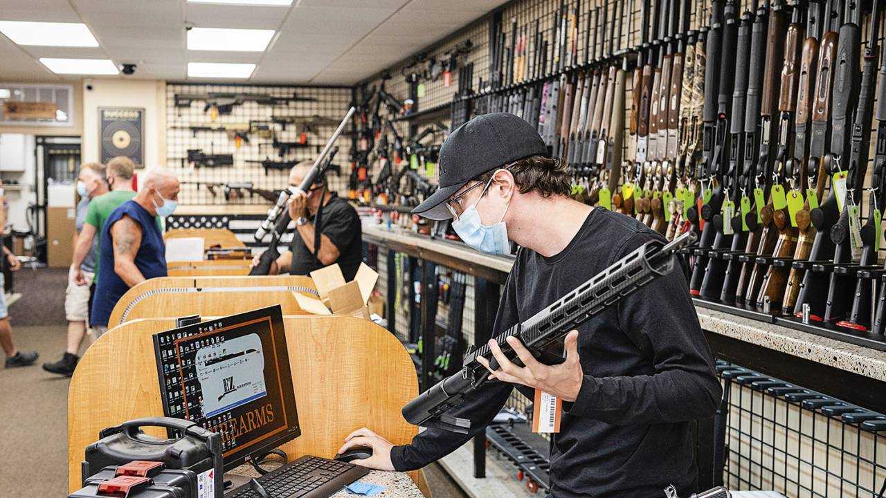 ARSENAL - Loja de armas em Nova York: as vendas em 2020 ficaram 64% acima da média anual -