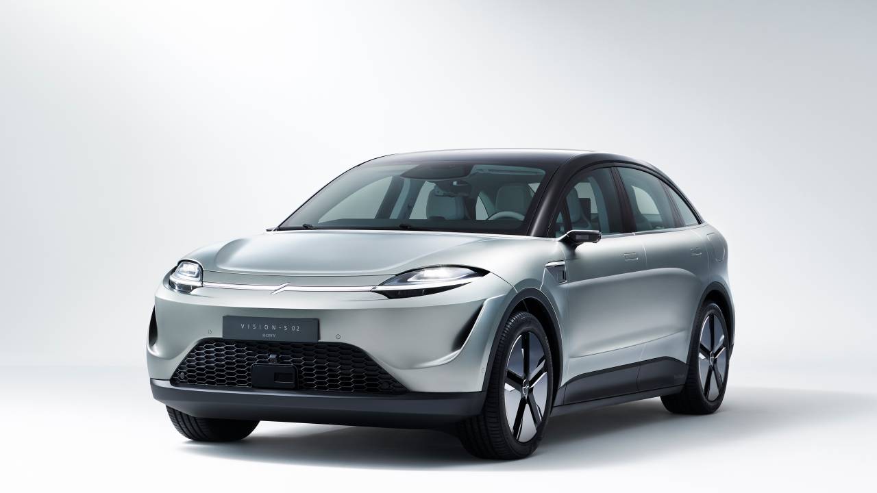 O protótipo do Vision-S02, SUV elétrico de sete lugares da Sony -